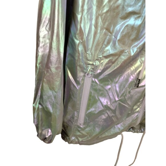 Shein Womens or Mens M Lightweight Iridescent Hooded Windbreaker Jacket - Picture 7 of 9